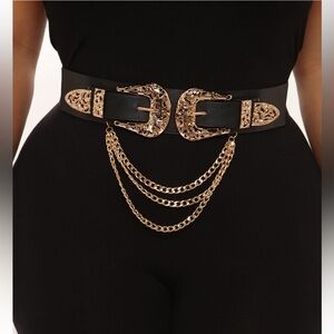 Double Buckle Western Belt Plus Size